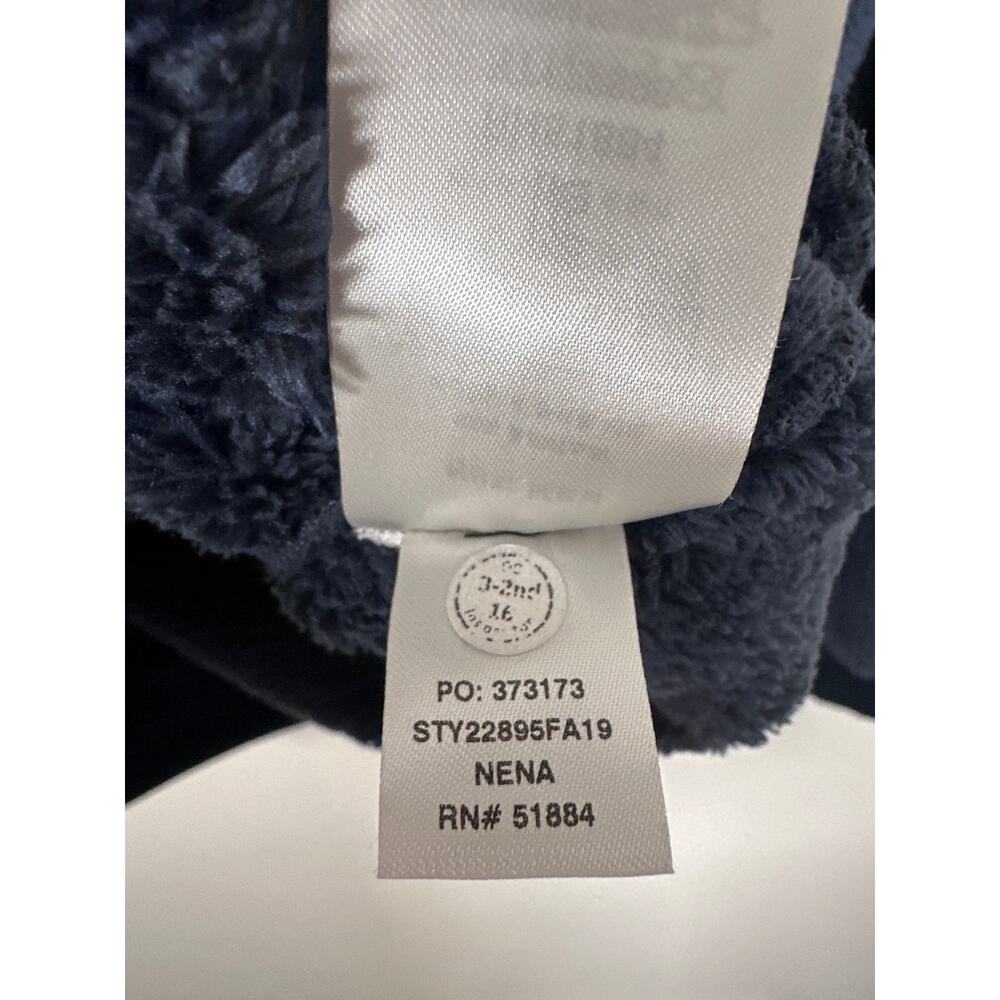 Patagonia Womens Teddy Fleece Double Sided Pullover Size Medium Navy Blue - Picture 10 of 11